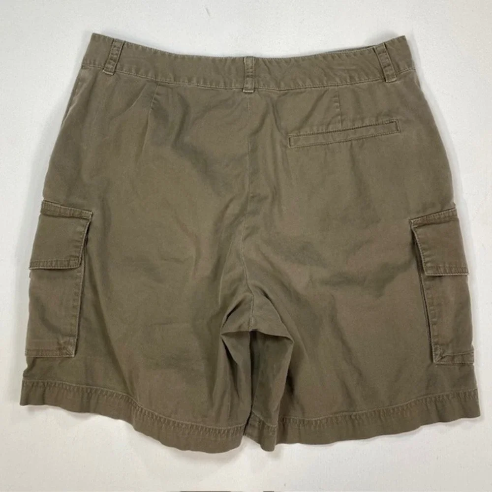 Lauren Ralph Lauren Womens Cargo Shorts Olive Brown Cotton‎ Stretch Size 10